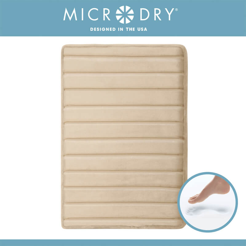 MICRODRY SoftLux Memory Foam Bath Rug, with Charcoal Infused