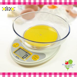 OiKO 雞蛋造型 廚房用 2KG 電子秤 附透明盛載器皿 KB-1022-C