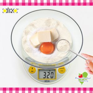 OiKO 雞蛋造型 廚房用 2KG 電子秤 附透明盛載器皿 KB-1022-C