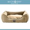 linen square pet bed