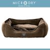 brown square pet bed